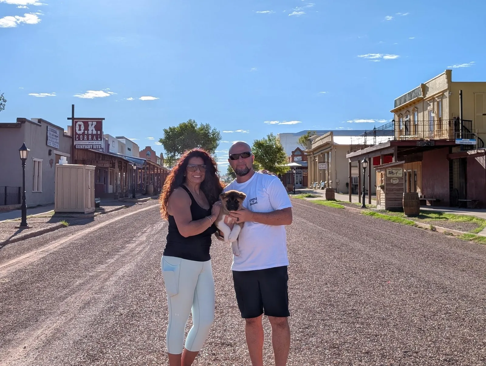 Koda, a Akita puppy from WeVolution Off-Grid near Tombstone, Arizona, now in a new home
